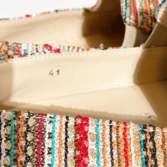 New Ron White Delilah Espadrille Loafer Multi Stripe Size 41 - Picture 6 of 6